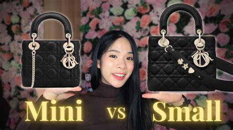 lady dior mini matrial|Lady Dior mini vs small.